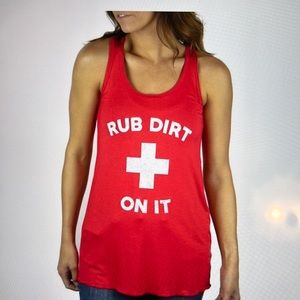 Rub Dirt On It Baseball Racerback Tank